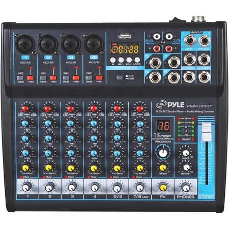 PYLE Bluetooth Studio Mixer (8-Channel) PMXU83BT